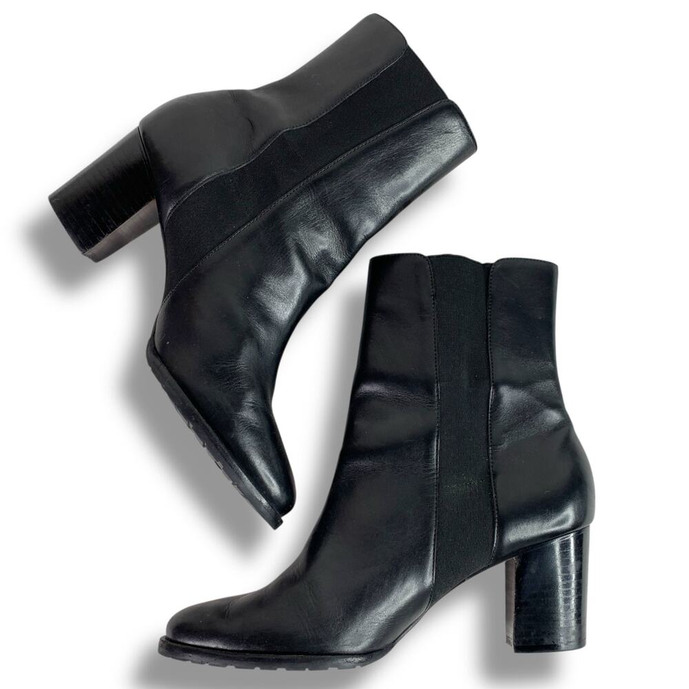Cole Haan Black Leather Ankle Boots Callan Chelsea Slip On 🖤 Size 10 - Picture 2 of 9
